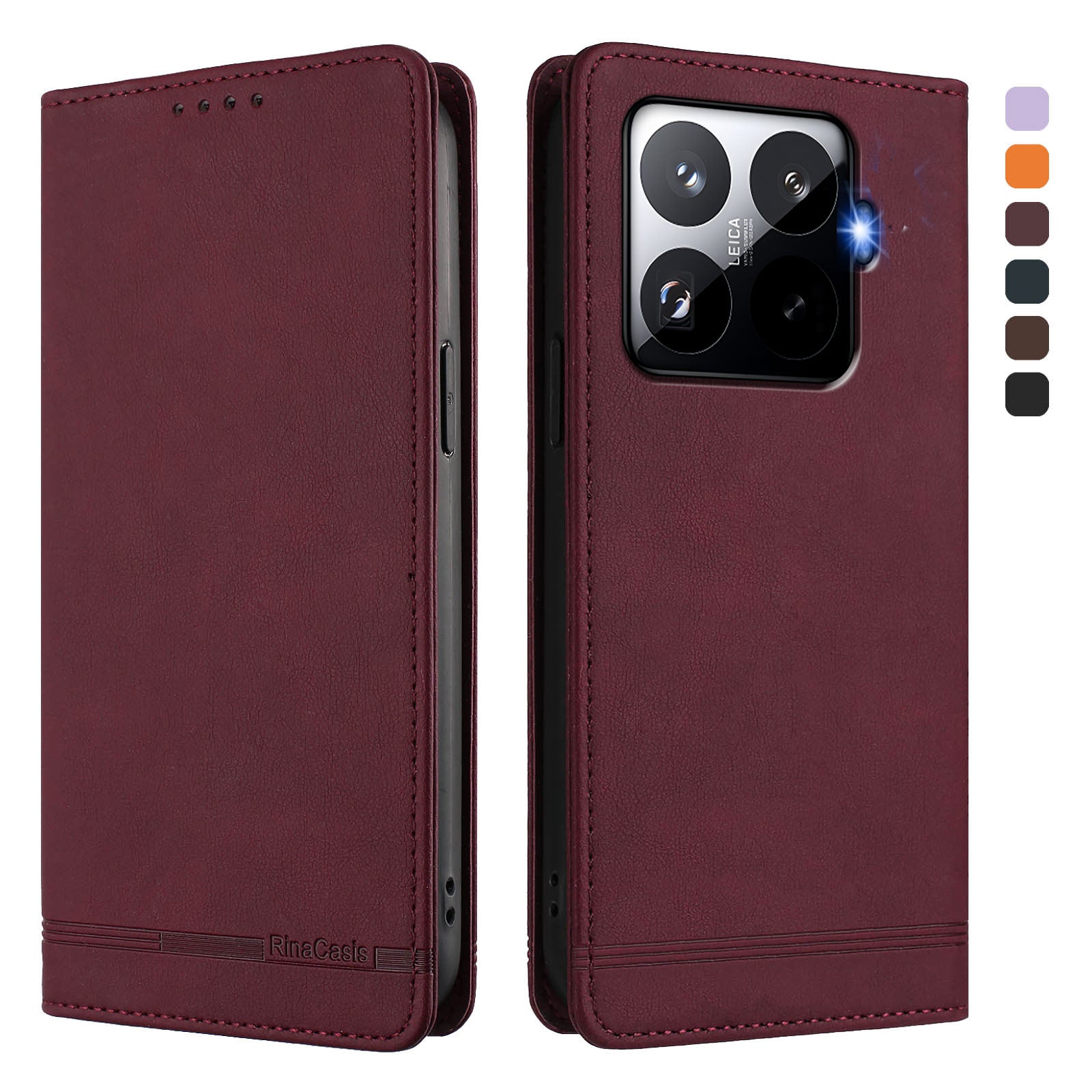 For Xiaomi 15T Pro Case RINACASIS RC23 RFID Blocking Wallet Stand PU Leather Phone Cover