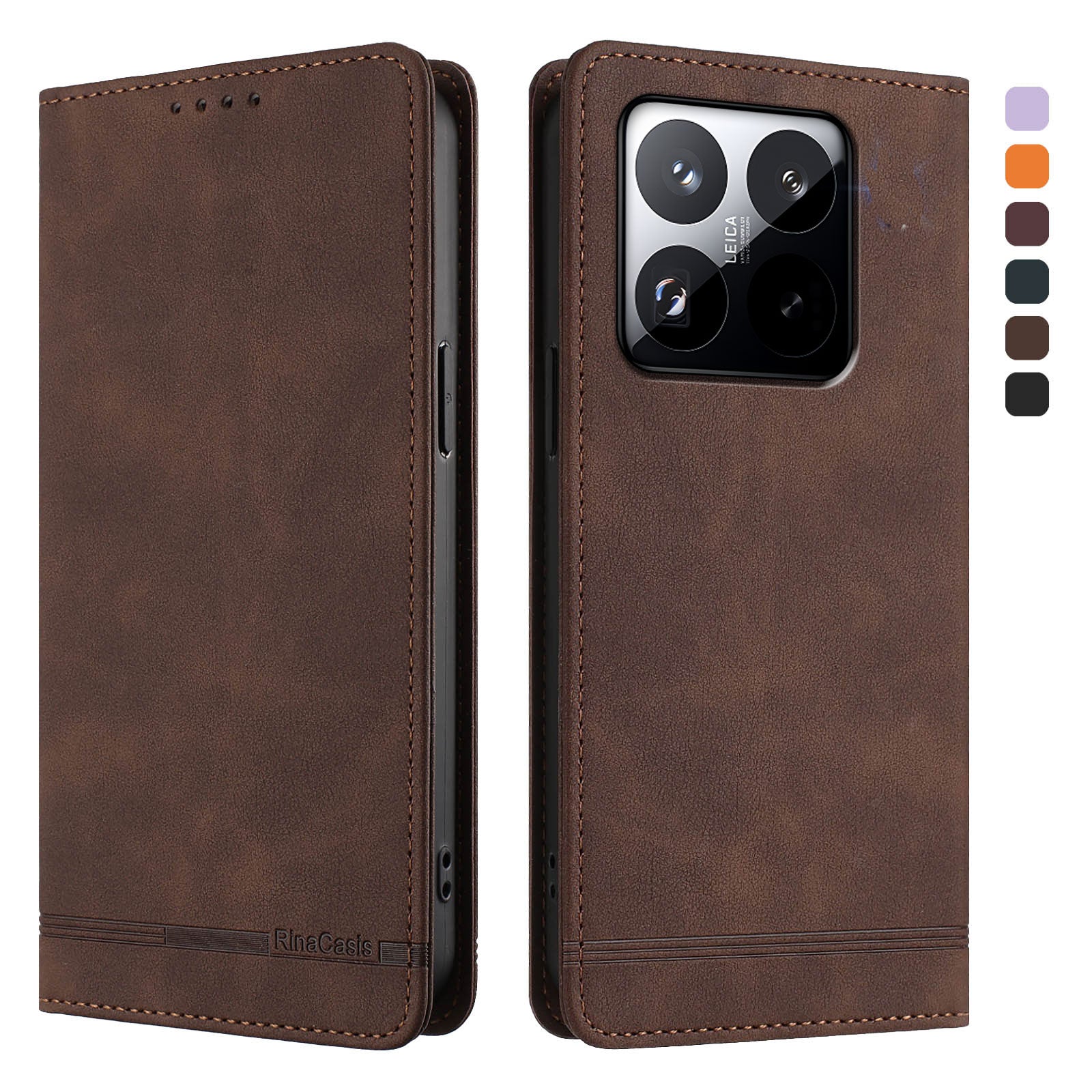 For Xiaomi 15T Case RINACASIS RC23 RFID Blocking Wallet Stand PU Leather Phone Cover