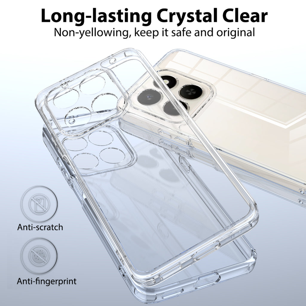 For Honor 400 Smart 5G / Honor X7d 4G / Honor X7d 5G / Honor 400 Smart 4G Clear Phone Case TPU+Acrylic Shockproof Phone Back Cover