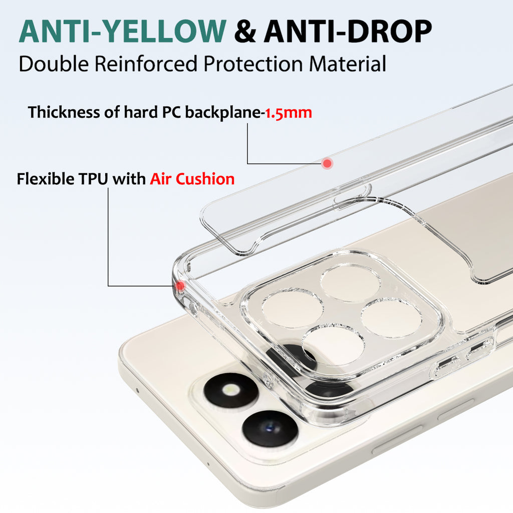 For Honor 400 Smart 5G / Honor X7d 4G / Honor X7d 5G / Honor 400 Smart 4G Clear Phone Case TPU+Acrylic Shockproof Phone Back Cover