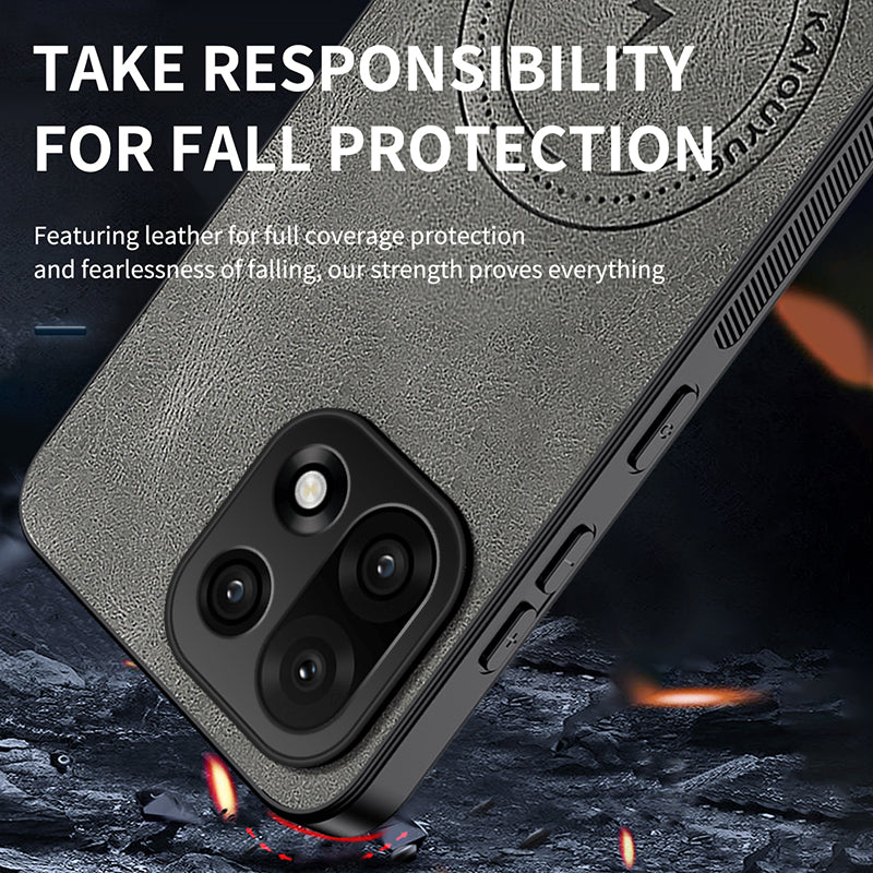 For OnePlus 15 5G Magnetic Case WANLONFENG SD1 Series Nappa Texture PC TPU Phone Cover