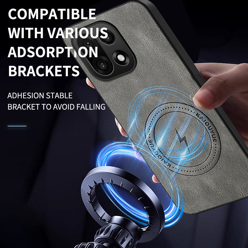 For OnePlus 15 5G Magnetic Case WANLONFENG SD1 Series Nappa Texture PC TPU Phone Cover