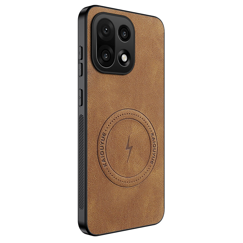 For OnePlus 15 5G Magnetic Case WANLONFENG SD1 Series Nappa Texture PC TPU Phone Cover