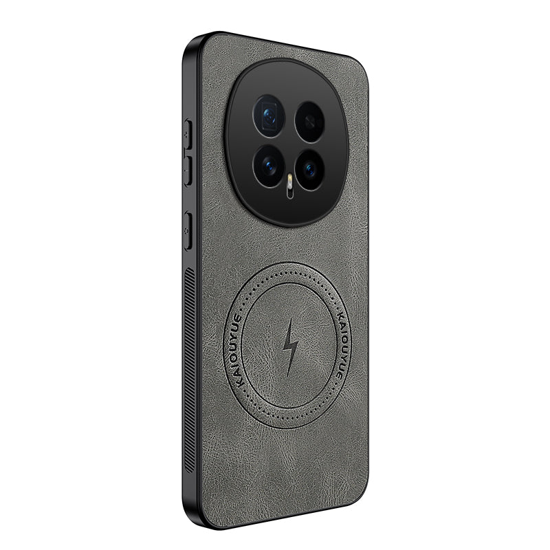 For Honor Magic8 5G Magnetic Case WANLONFENG SD1 Series Nappa Texture PC TPU Phone Cover