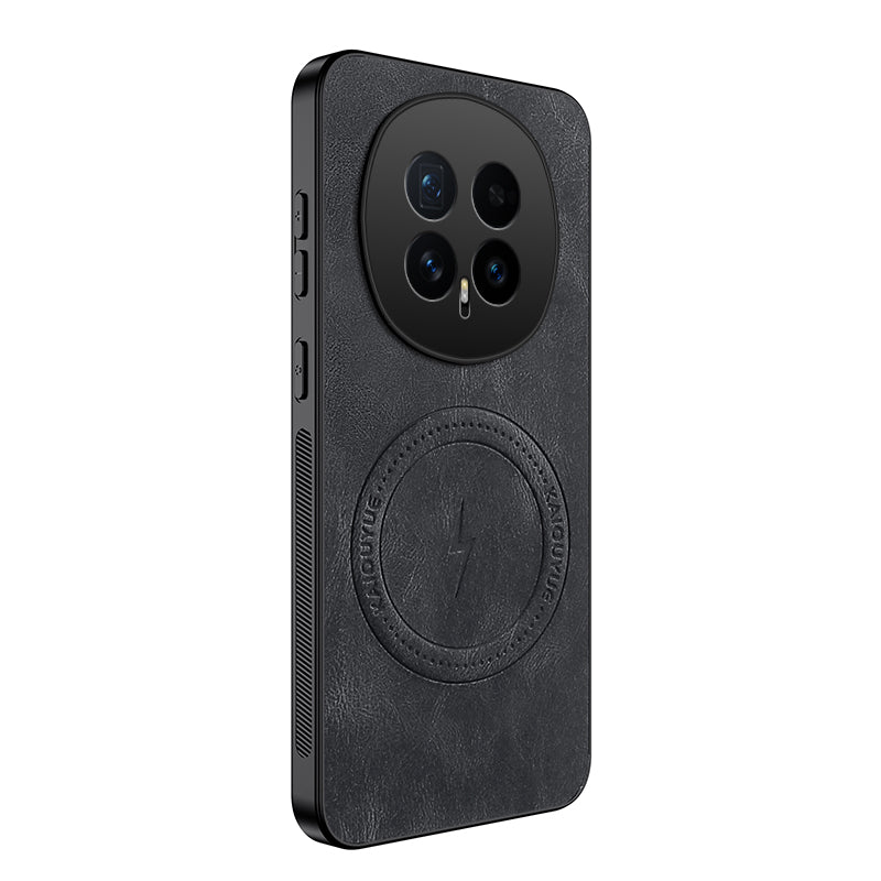 For Honor Magic8 5G Magnetic Case WANLONFENG SD1 Series Nappa Texture PC TPU Phone Cover