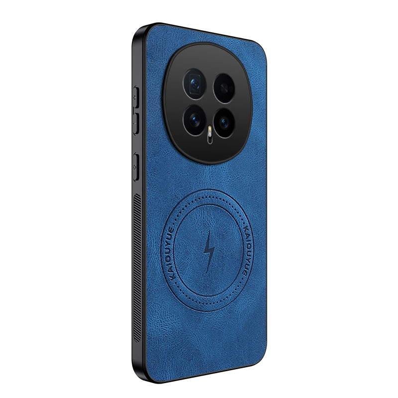 For Honor Magic8 5G Magnetic Case WANLONFENG SD1 Series Nappa Texture PC TPU Phone Cover