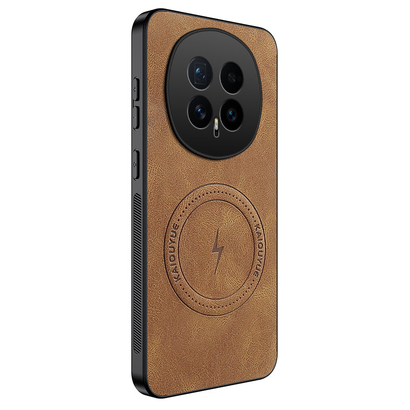 For Honor Magic8 5G Magnetic Case WANLONFENG SD1 Series Nappa Texture PC TPU Phone Cover