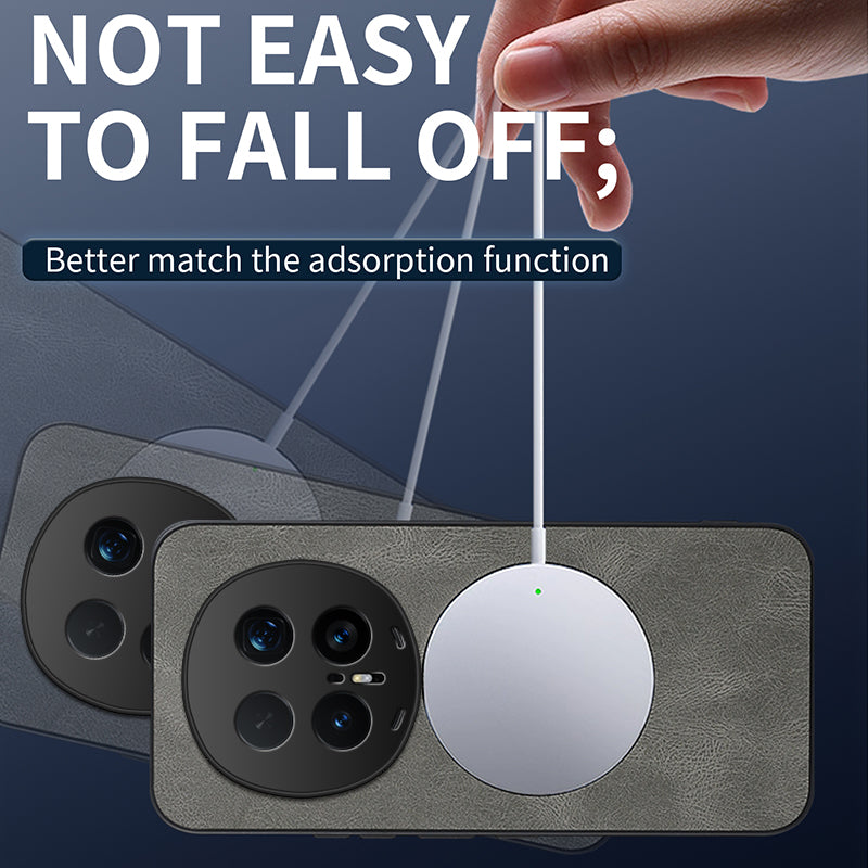 For Honor Magic8 Pro 5G Magnetic Case WANLONFENG SD1 Series Nappa Texture PC TPU Phone Cover