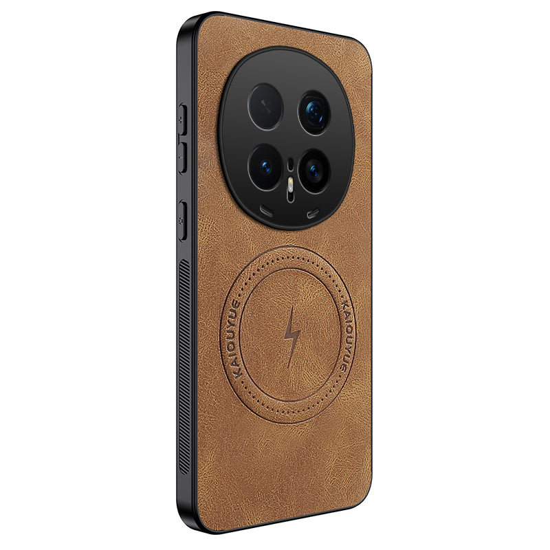 For Honor Magic8 Pro 5G Magnetic Case WANLONFENG SD1 Series Nappa Texture PC TPU Phone Cover