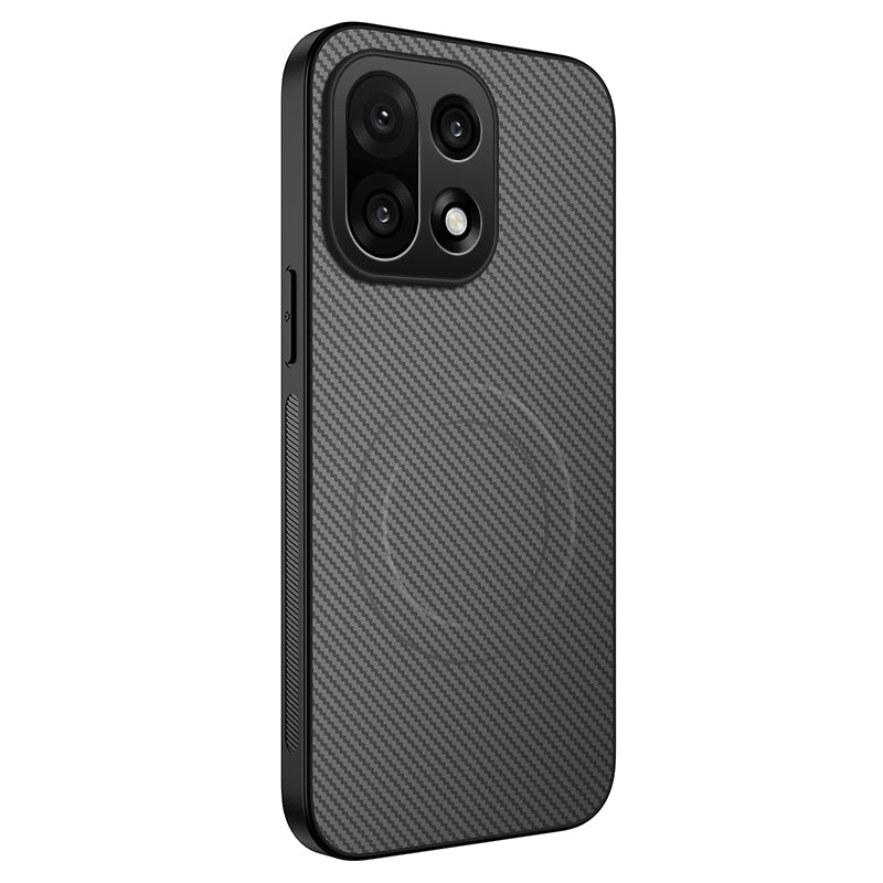 For OnePlus 15 5G Case Compatible with MagSafe WANLONFENG TQ Series Carbon Fiber Texture PC TPU Phone Cover