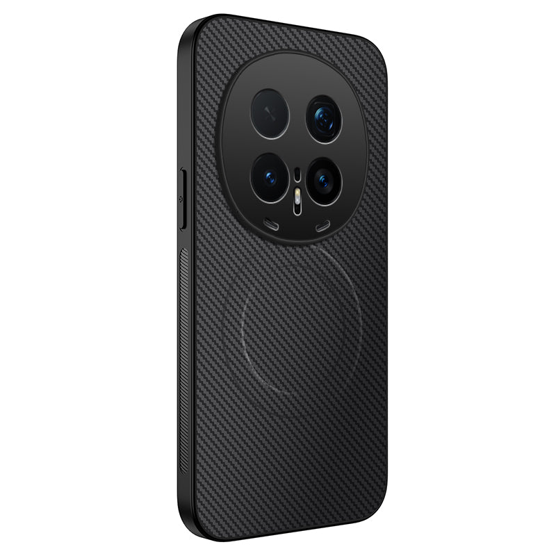 For Honor Magic8 Pro 5G Case Compatible with MagSafe WANLONFENG TQ Series Carbon Fiber Texture PC TPU Phone Cover