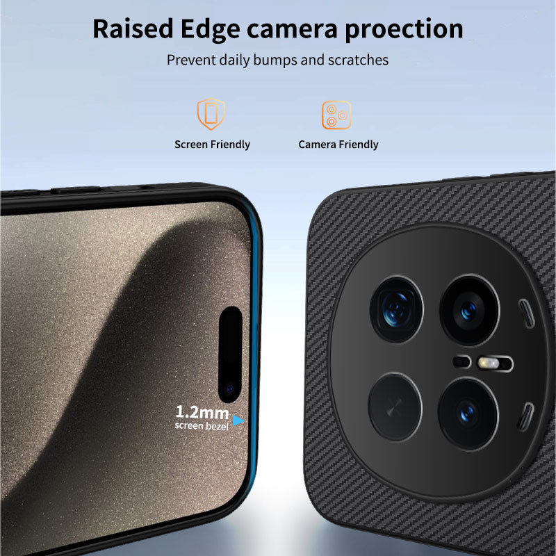 For Honor Magic8 Pro 5G Case Compatible with MagSafe WANLONFENG TQ Series Carbon Fiber Texture PC TPU Phone Cover