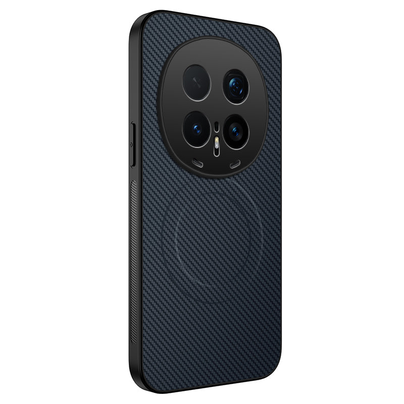 For Honor Magic8 Pro 5G Case Compatible with MagSafe WANLONFENG TQ Series Carbon Fiber Texture PC TPU Phone Cover