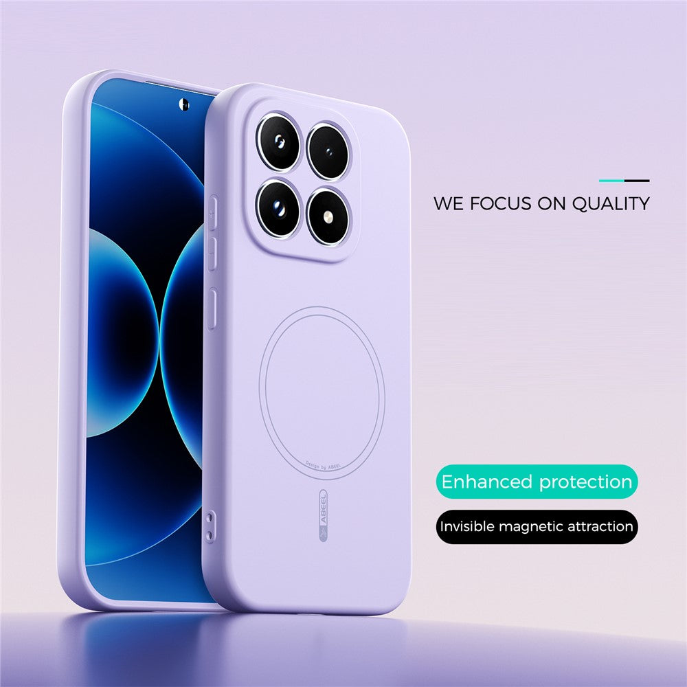 ABEEL For Xiaomi 17 Case Compatible with MagSafe Skin Touch Liquid Silicone Phone Back Cover