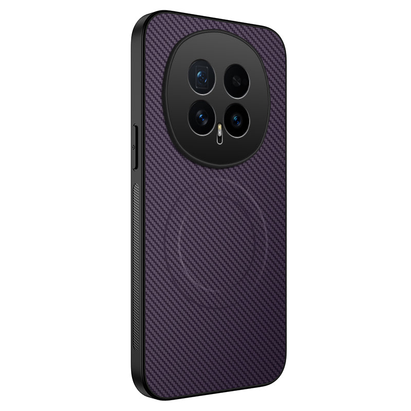 For Honor Magic8 5G Case Compatible with MagSafe WANLONFENG TQ Series Carbon Fiber Texture PC TPU Phone Cover