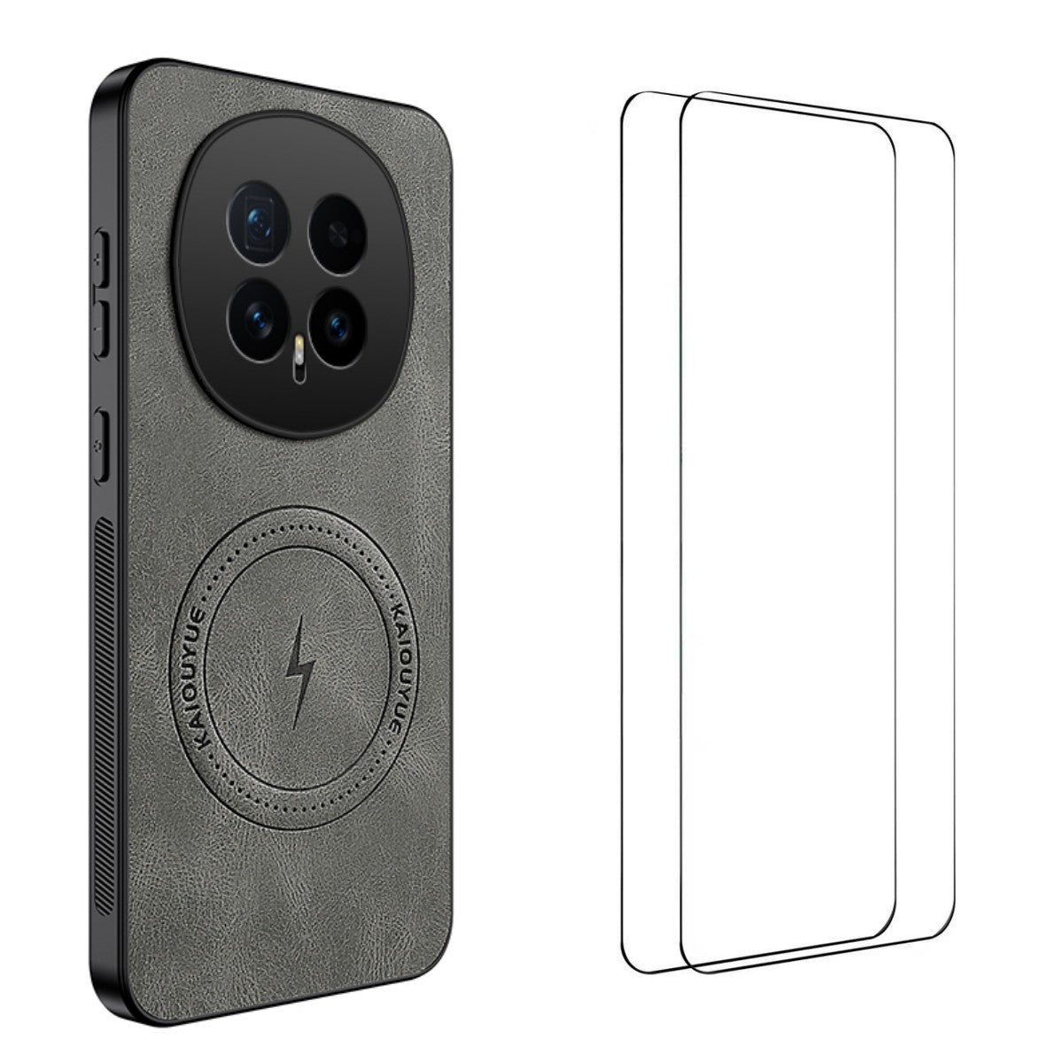 For Honor Magic8 5G Magnetic Case WANLONFENG SD Series PC TPU Phone Cover with 2Pcs Screen Film