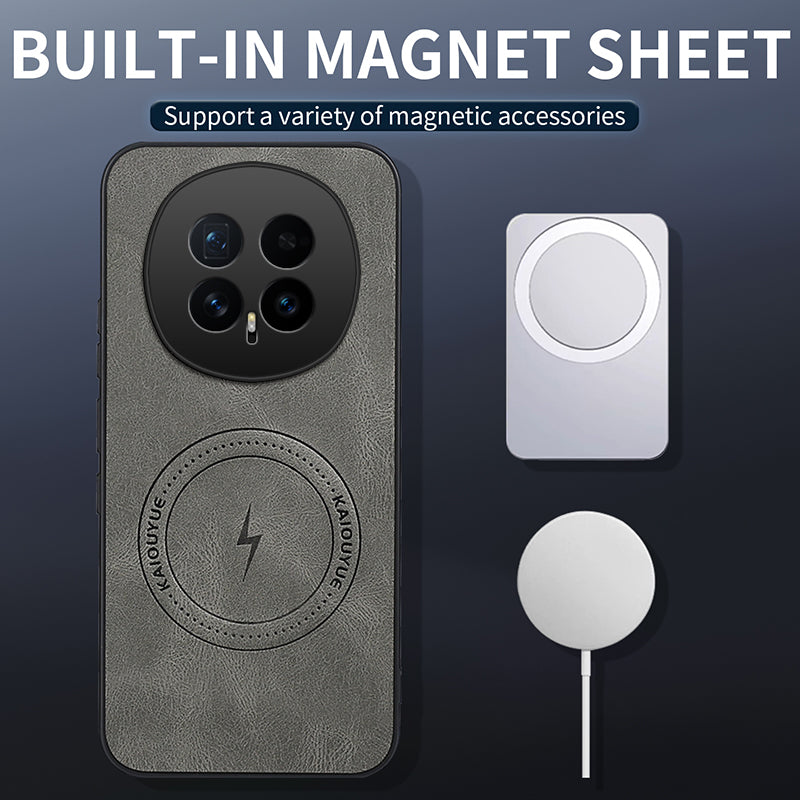 For Honor Magic8 5G Magnetic Case WANLONFENG SD Series PC TPU Phone Cover with 2Pcs Screen Film