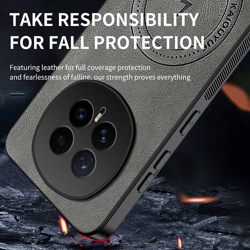 For Honor Magic8 5G Magnetic Case WANLONFENG SD Series PC TPU Phone Cover with 2Pcs Screen Film