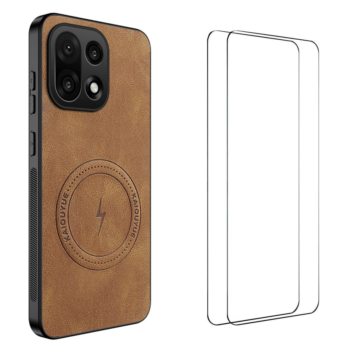 For OnePlus 15 5G Magnetic Case WANLONFENG SD Series PC TPU Phone Cover with 2Pcs Screen Film