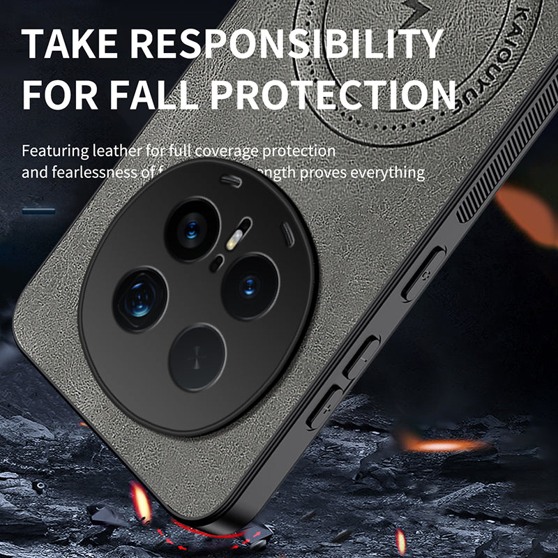 For Honor Magic8 Pro 5G Magnetic Case WANLONFENG SD Series PC TPU Phone Cover with 2Pcs Screen Film