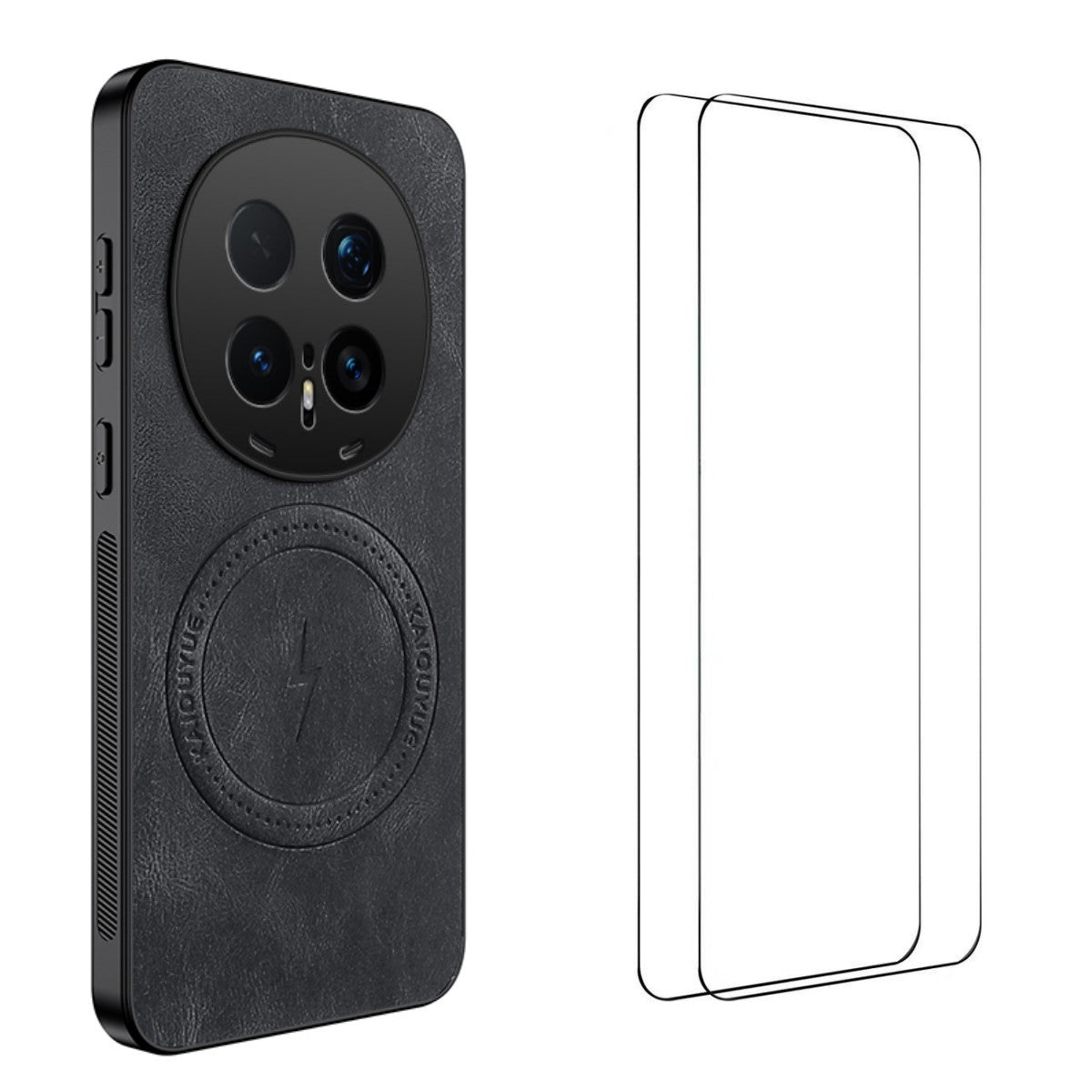 For Honor Magic8 Pro 5G Magnetic Case WANLONFENG SD Series PC TPU Phone Cover with 2Pcs Screen Film