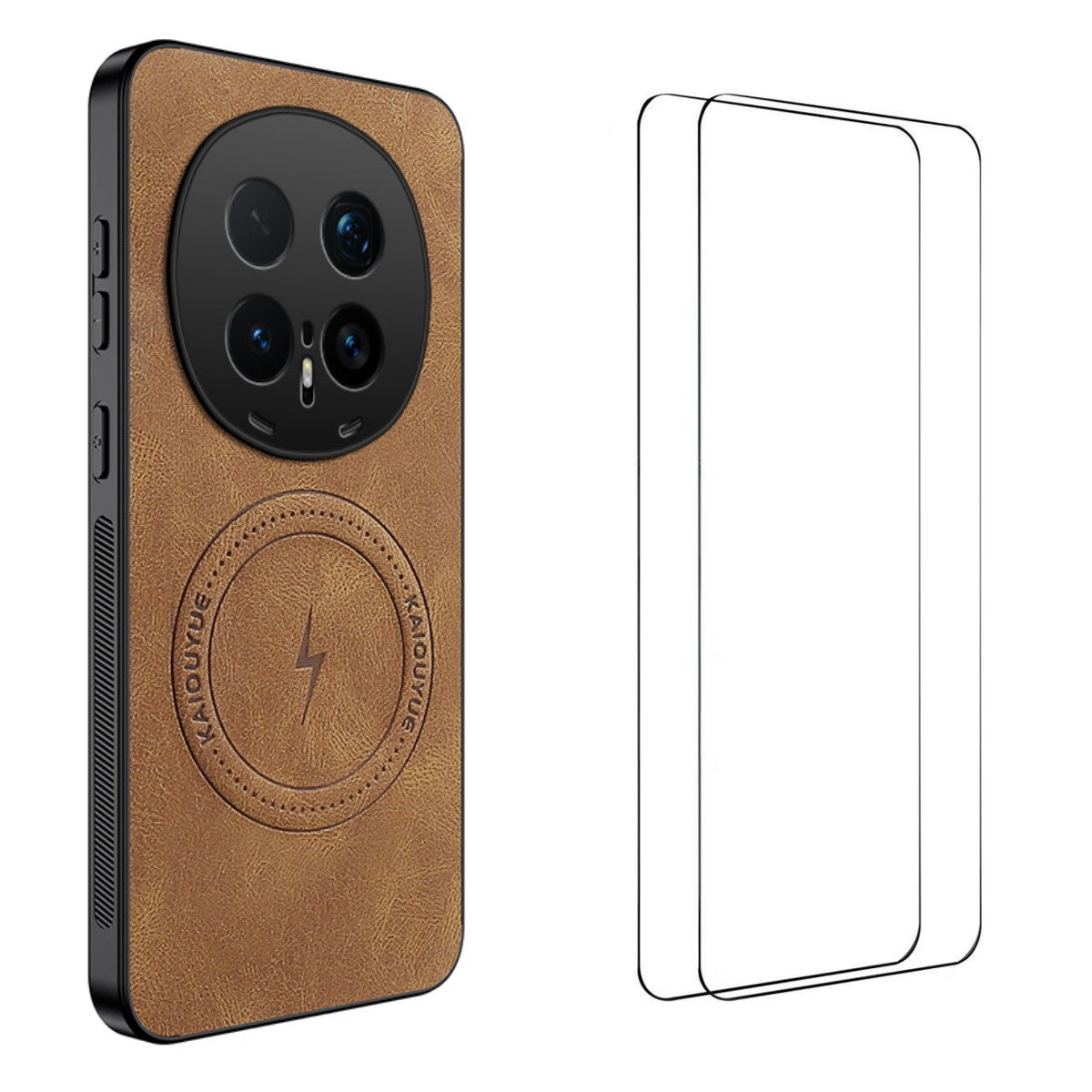 For Honor Magic8 Pro 5G Magnetic Case WANLONFENG SD Series PC TPU Phone Cover with 2Pcs Screen Film