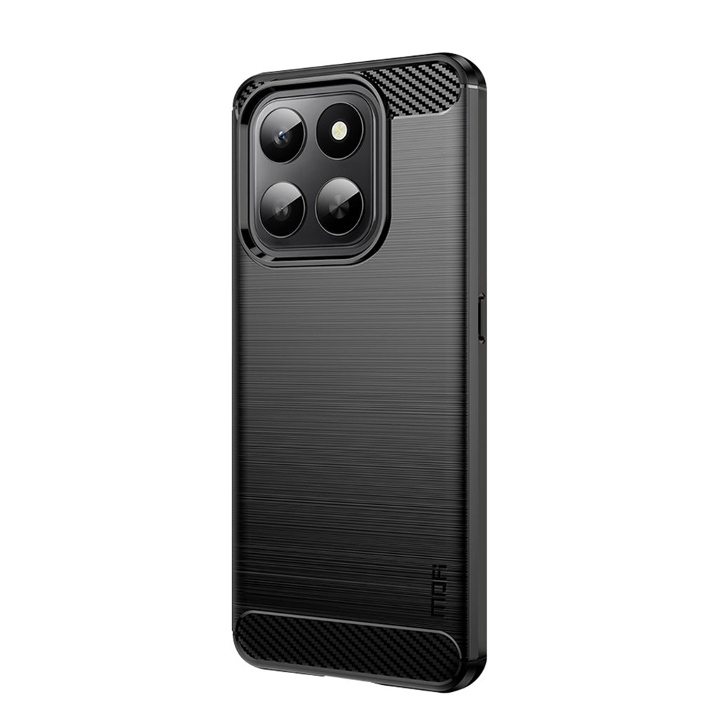For Honor 400 Smart 5G Back Cover MOFI Brushed Texture Carbon Fiber Soft TPU Case