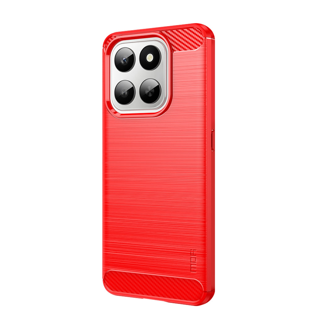 For Honor 400 Smart 5G Back Cover MOFI Brushed Texture Carbon Fiber Soft TPU Case