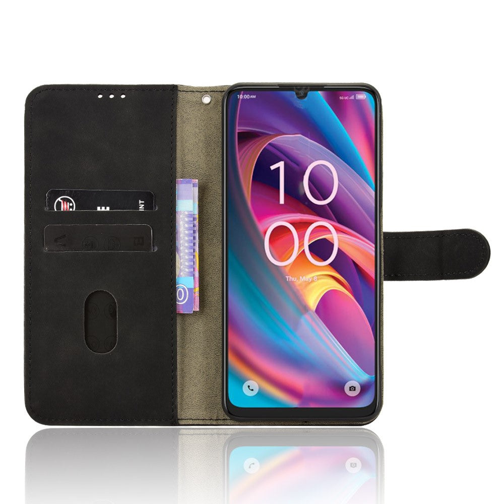 For TCL K33 5G Leather Case Skin Feel Anti Drop Wallet Flip Phone Cover