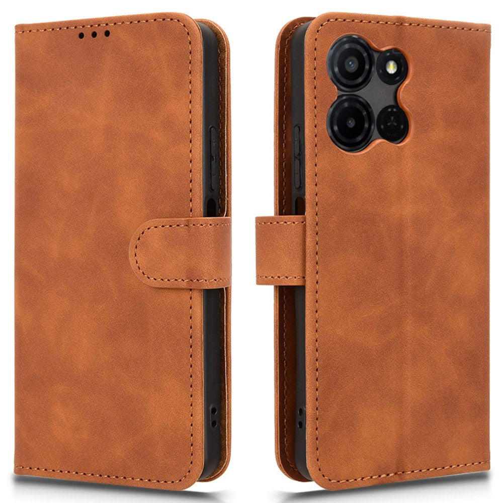 For TCL K33 5G Leather Case Skin Feel Anti Drop Wallet Flip Phone Cover