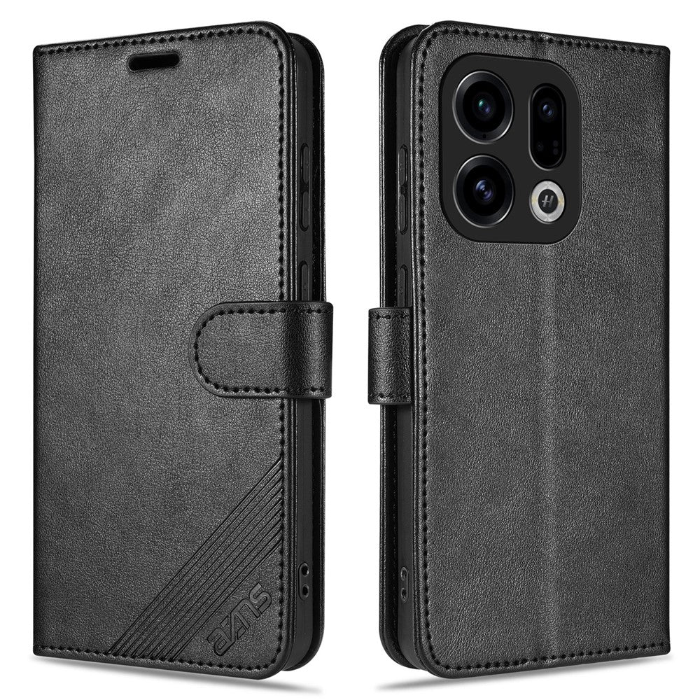 AZNS For Oppo Find X9 5G Case Anti-Scratch PU Leather Stand Wallet Phone Cover