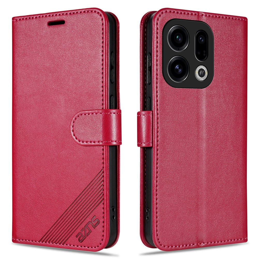 AZNS For Oppo Find X9 5G Case Anti-Scratch PU Leather Stand Wallet Phone Cover