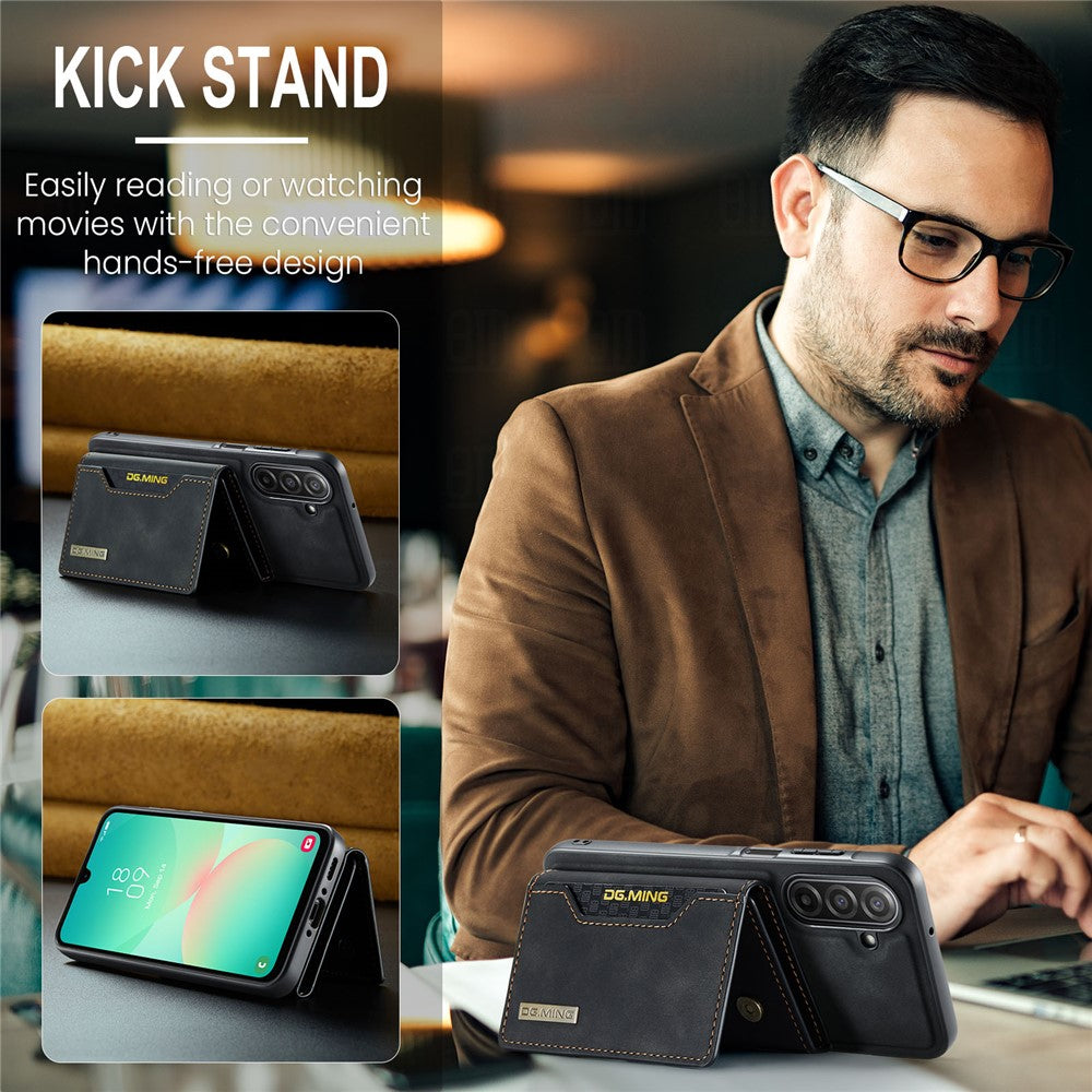 DG.MING M2 Series for Samsung Galaxy A17 5G  /  4G Case PU + PC + TPU Phone Cover Detachable Wallet