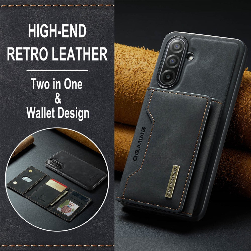 DG.MING M2 Series for Samsung Galaxy A17 5G  /  4G Case PU + PC + TPU Phone Cover Detachable Wallet