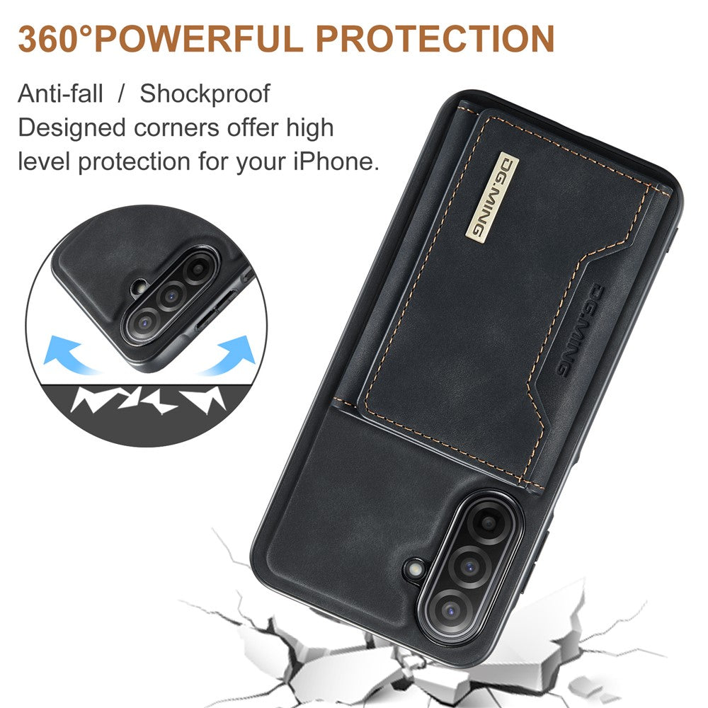DG.MING M2 Series for Samsung Galaxy A17 5G  /  4G Case PU + PC + TPU Phone Cover Detachable Wallet