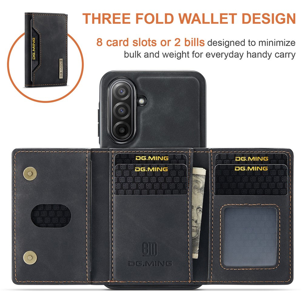 DG.MING M2 Series for Samsung Galaxy A17 5G  /  4G Case PU + PC + TPU Phone Cover Detachable Wallet