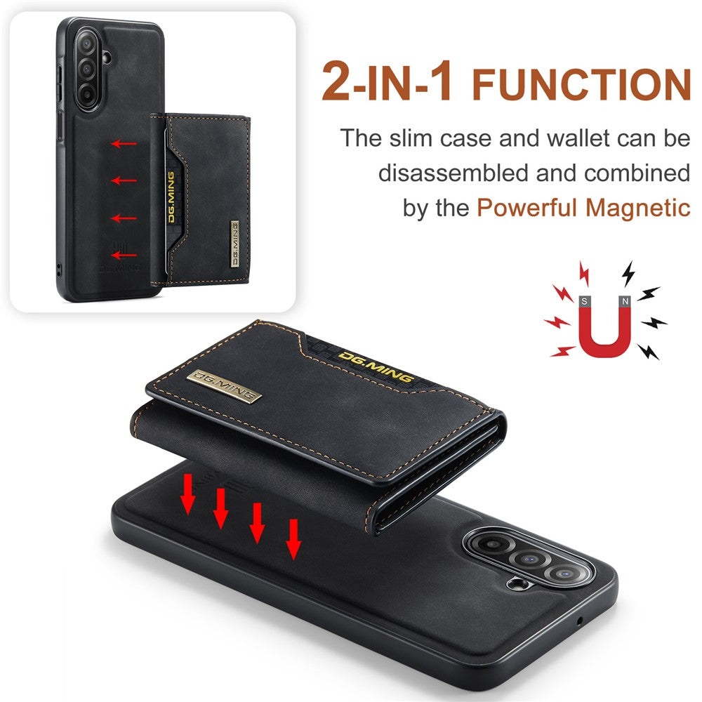 DG.MING M2 Series for Samsung Galaxy A17 5G  /  4G Case PU + PC + TPU Phone Cover Detachable Wallet