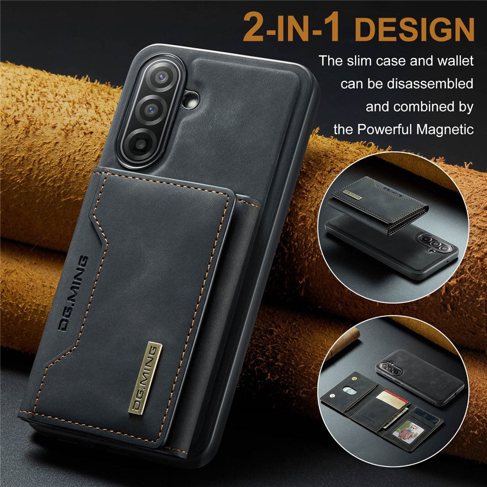 DG.MING M2 Series for Samsung Galaxy A17 5G  /  4G Case PU + PC + TPU Phone Cover Detachable Wallet