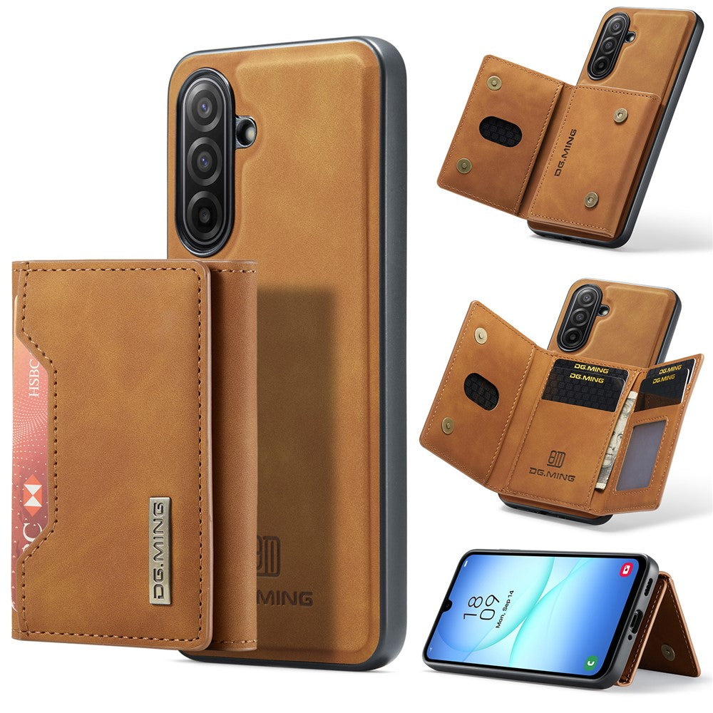 Funda DG.MING Serie M2 para Samsung Galaxy A17 5G/4G, PU + PC + TPU, tipo cartera desmontable.