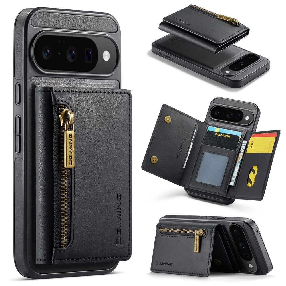 DG.MING M5 Series For Google Pixel 10  /  10 Pro Case Detachable Magnetic Leather Phone Cover with Card Slots