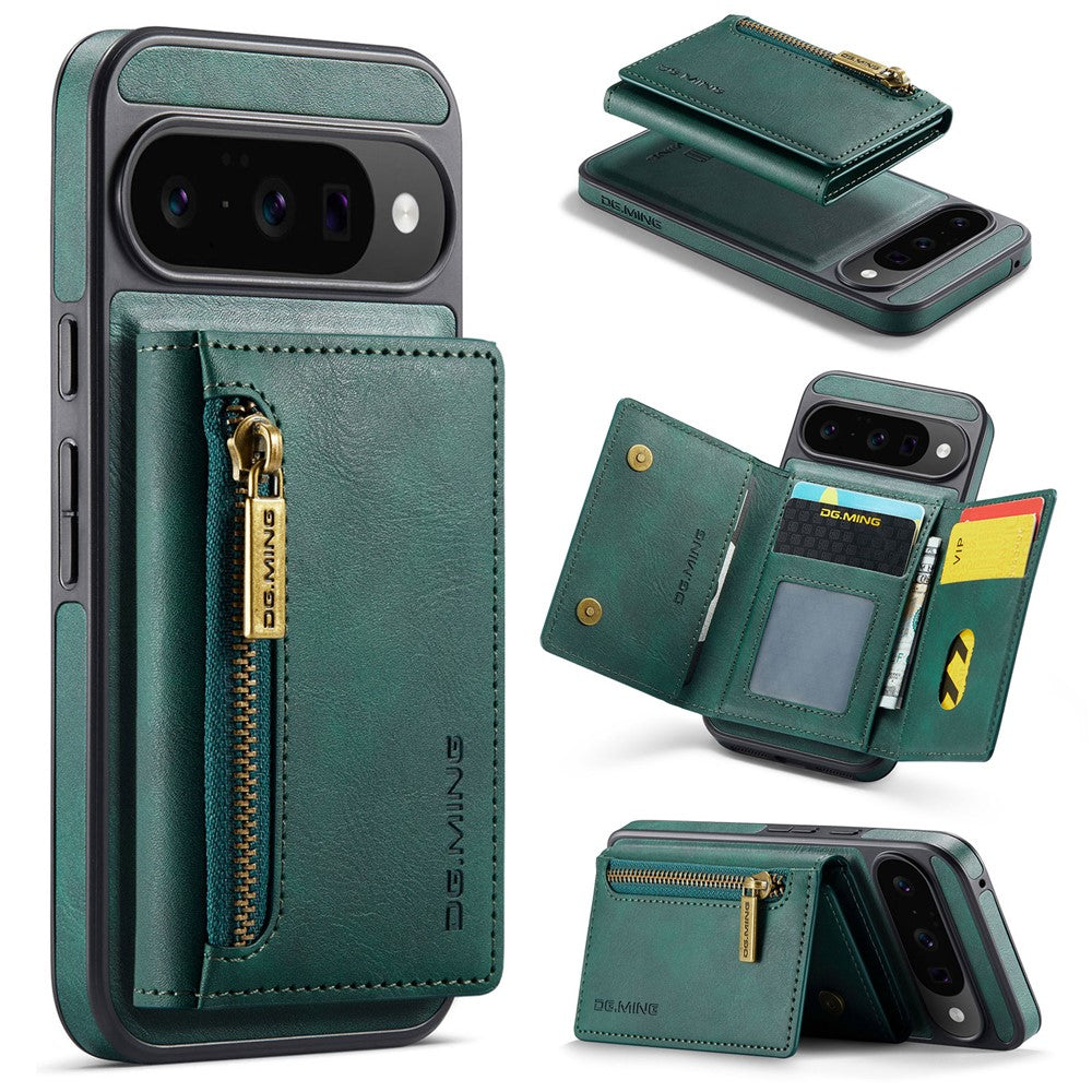 DG.MING M5 Series For Google Pixel 10  /  10 Pro Case Detachable Magnetic Leather Phone Cover with Card Slots