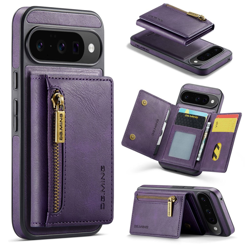 DG.MING M5 Series For Google Pixel 10  /  10 Pro Case Detachable Magnetic Leather Phone Cover with Card Slots