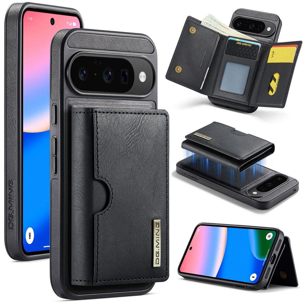 DG.MING M6 Series For Google Pixel 10  /  10 Pro Case Magnetic Wallet PU + PC + TPU Phone Cover