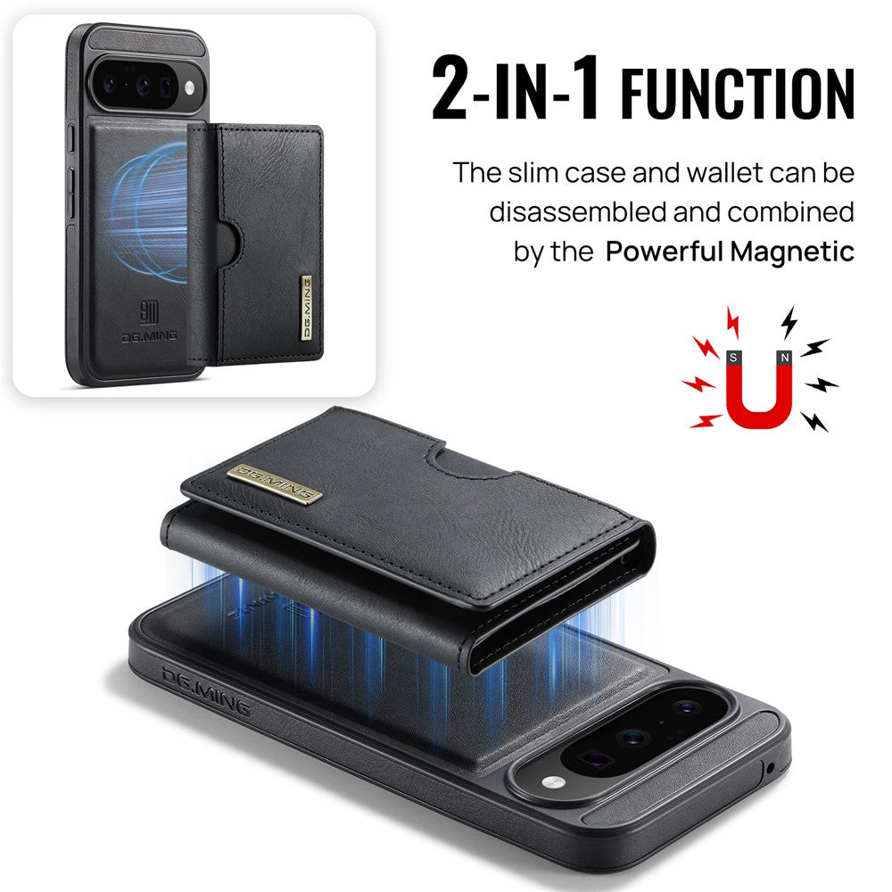 DG.MING M6 Series For Google Pixel 10  /  10 Pro Case Magnetic Wallet PU + PC + TPU Phone Cover
