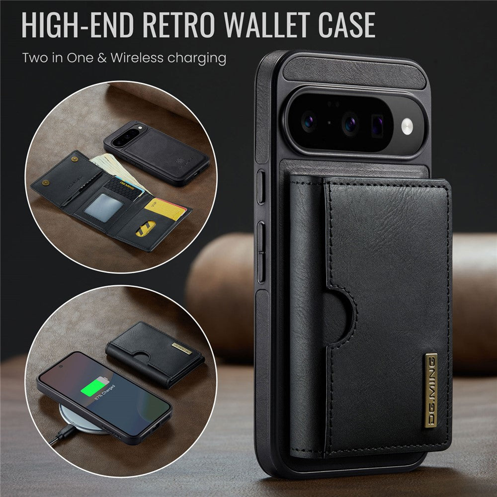 DG.MING M6 Series For Google Pixel 10  /  10 Pro Case Magnetic Wallet PU + PC + TPU Phone Cover