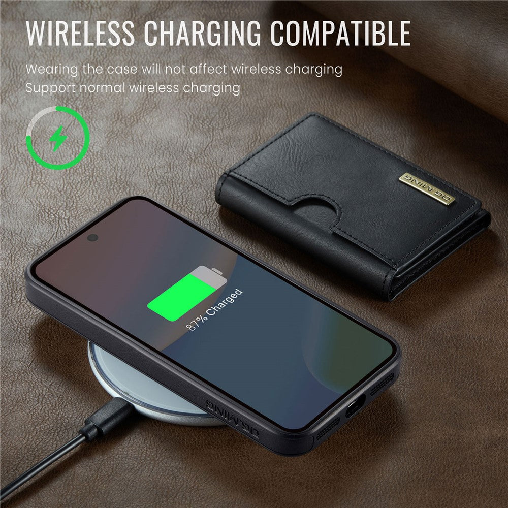 DG.MING M6 Series For Google Pixel 10  /  10 Pro Case Magnetic Wallet PU + PC + TPU Phone Cover