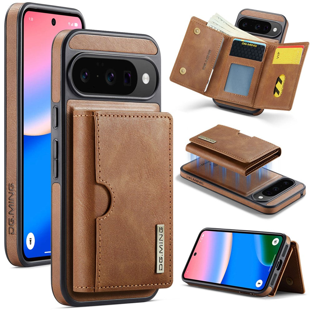 DG.MING M6 Series For Google Pixel 10  /  10 Pro Case Magnetic Wallet PU + PC + TPU Phone Cover