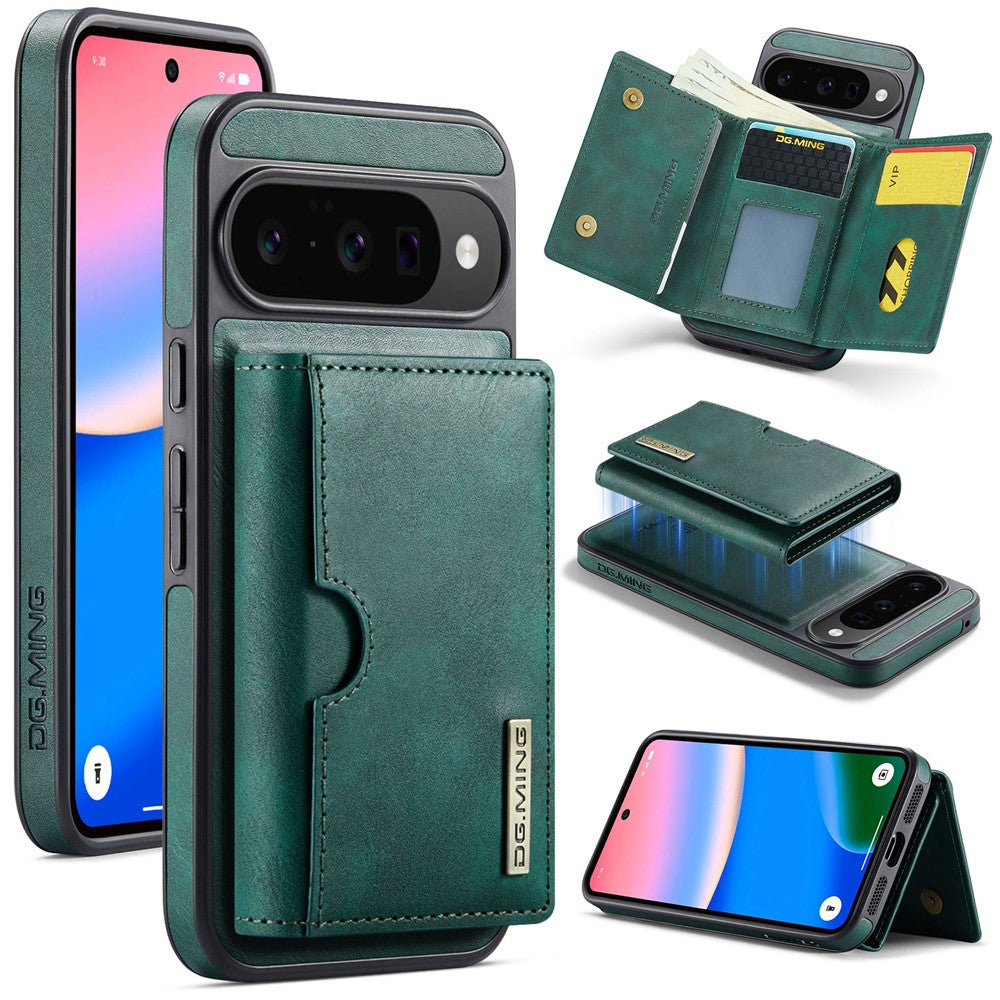 DG.MING M6 Series For Google Pixel 10  /  10 Pro Case Magnetic Wallet PU + PC + TPU Phone Cover
