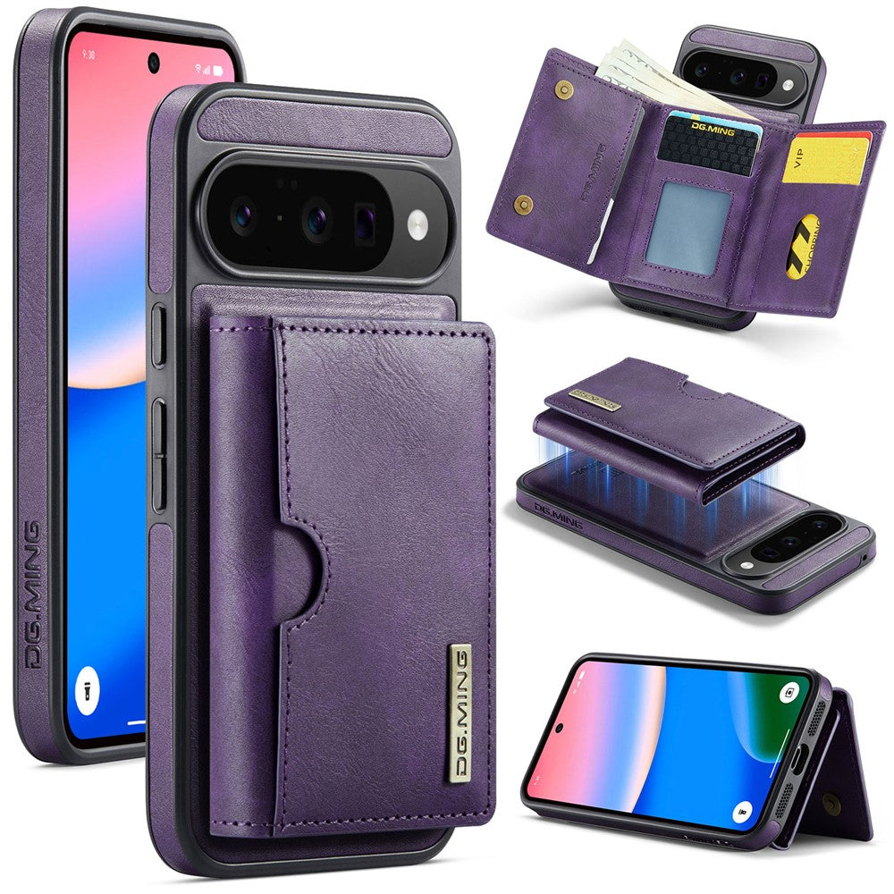 DG.MING M6 Series For Google Pixel 10  /  10 Pro Case Magnetic Wallet PU + PC + TPU Phone Cover