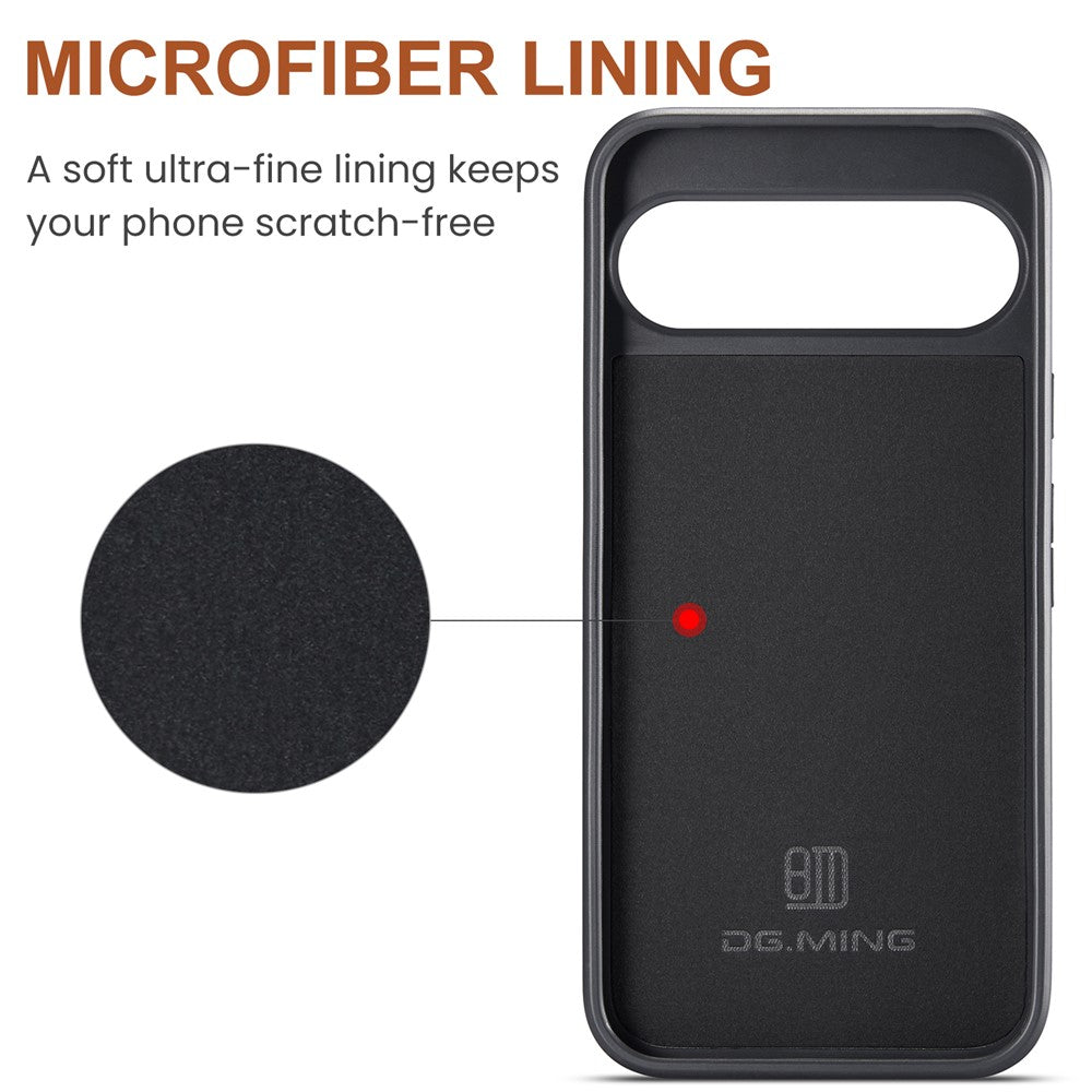 DG.MING M5 Series For Google Pixel 10 Pro XL Case Detachable Magnetic Leather Phone Cover with Card Slots